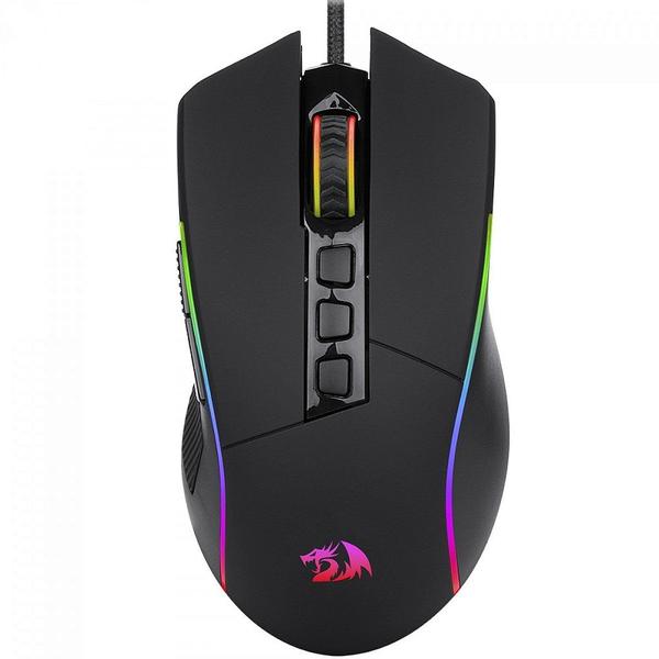 Mouse Gamer Redragon Plank RGB, 16000 DPI, 9 Botões Programáveis, Black