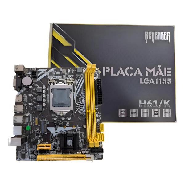 Placa mãe h61 socket lga 1155 com m.2 nvme lan giga i3 i5 i7 Placa mãe h61 socket lga 1155 com m.2 nvme lan giga i3 i5 i7
