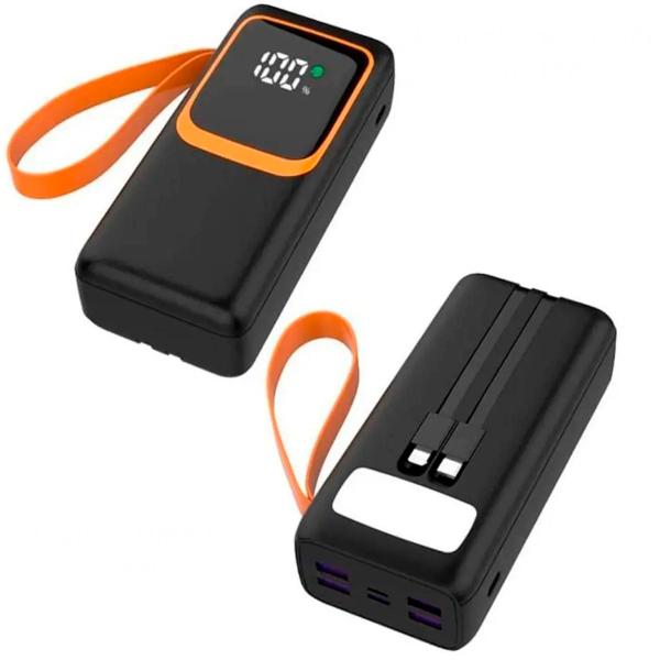 Carregador portátil Power Bank 30000mah com 4 USB e carregamento turbo