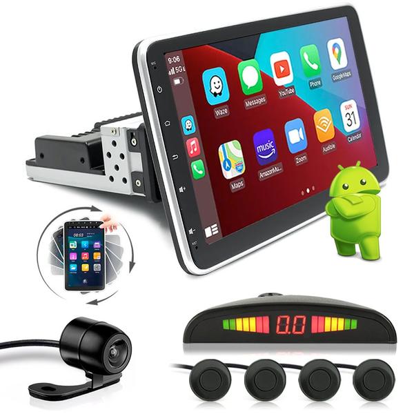 Kit Multimídia 10 Polegadas Rotate + Câmera Ré + Sensor Ré Preto S10 2014 2015 2016 Espelhamento Kit Multimídia 10 Polegadas Rotate + Câmera Ré + Sensor Ré Preto S10 2014 2015 2016 Espelhamento