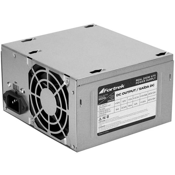 Fonte atx 200w pws2003 s/cabo cinza fortrek 62849