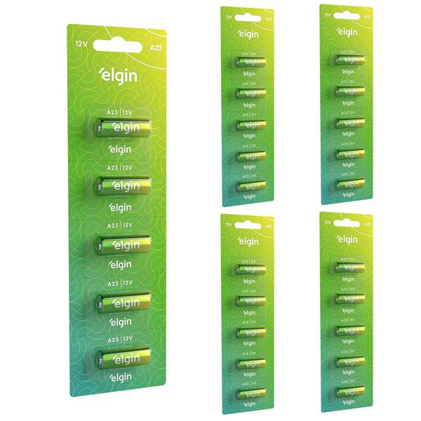 Bateria Elgin Alcalina Energy A23 12V - Cartela com 25 unid