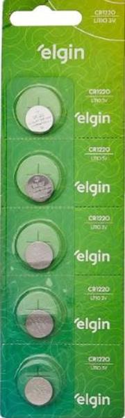 Bateria de Litio CR1220 Cartela com 5 unidades - Elgin