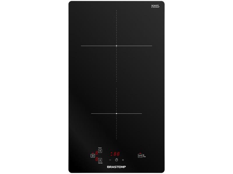 Cooktop 2 Bocas Indução Brastemp Vitrocerâmico Touch com Timer Preto Acendimento Automático BDJ31AE