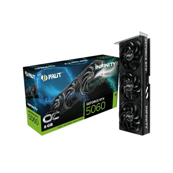 Placa De Video Palit Geforce RTX 5060 8GB OC 128Bits GDDR7 Infinity 3