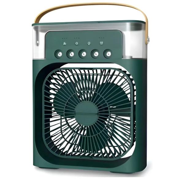 Mini Climatizador Portátil com Umidificador LED e Timer USB