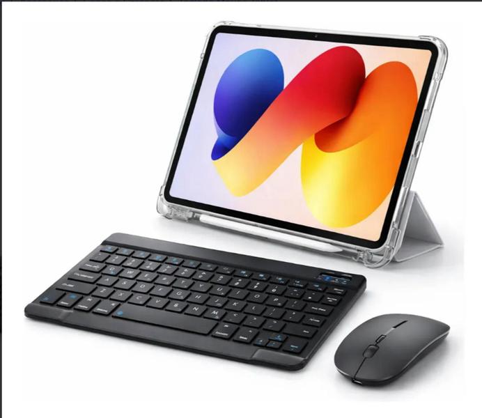 Capa Com Teclado +mouse E Caneta P Tablet Xiaomi Pad 2 cinza