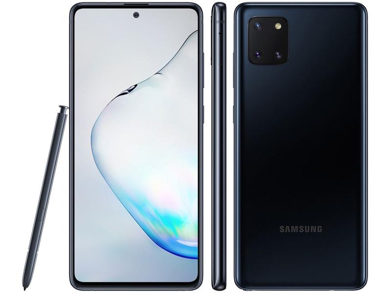 Smartphone Samsung Galaxy Note 10 Lite 128GB Preto Octa-Core 6GB RAM Tela 6,7” Câm.Tripla Selfie 32M