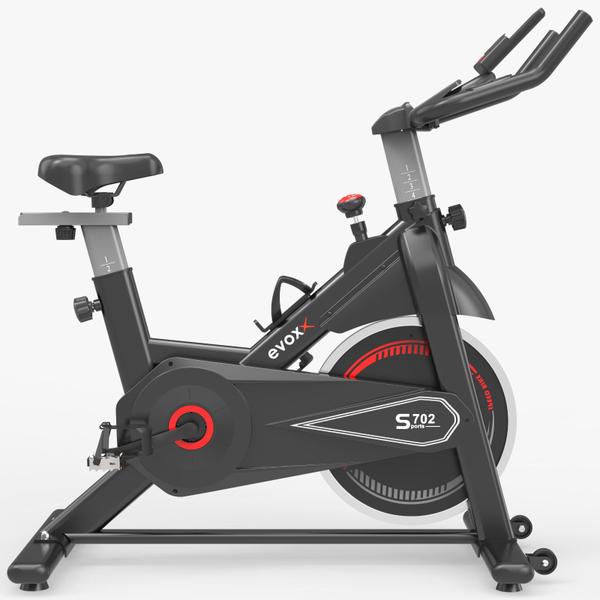 Bicicleta Spinning INDOOR Evox S702 Roda de Inércia 10 Kg
