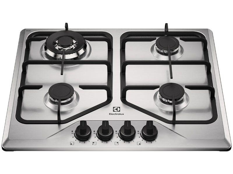 Cooktop 4 Bocas a Gás Electrolux KE4XC Multi Chama, Trempes em Ferro Fundido, Acendimento Automático Bivolt