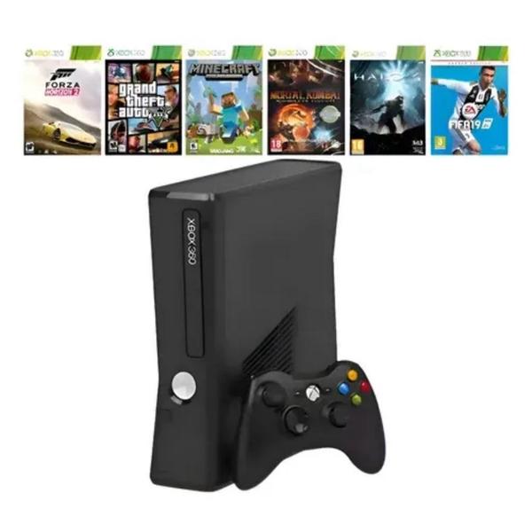 Console X box 360 500gb Desbloq. Cor Preto