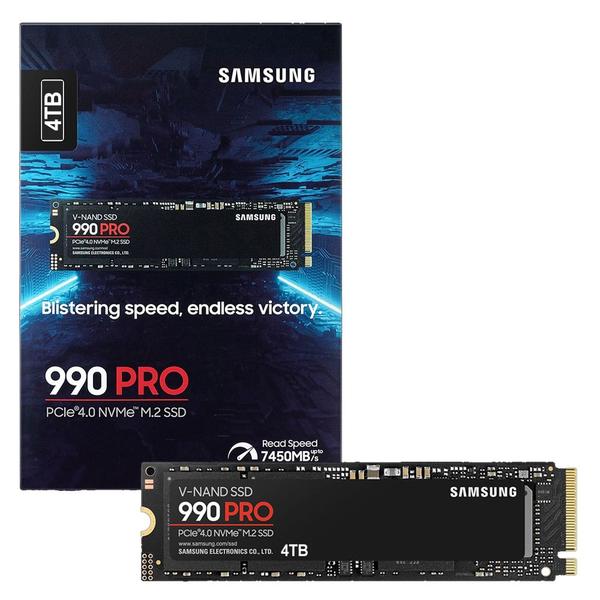 SSD M.2 4TB Samsung 990 Pro Pcie Gen 4.0 X4 Leitura 7450MBs MZ V9P4T0B SSD M.2 4TB Samsung 990 Pro Pcie Gen 4.0 X4 Leitura 7450MBs MZ V9P4T0B