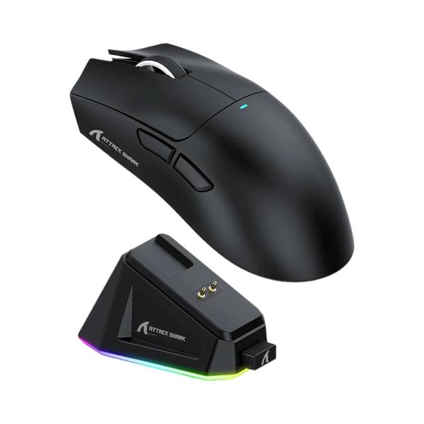 ATTACK SHARK X11 Mouse Gamer sem Fio, Tri-Mode, PAW3311, Até 1000 Hz, 593g