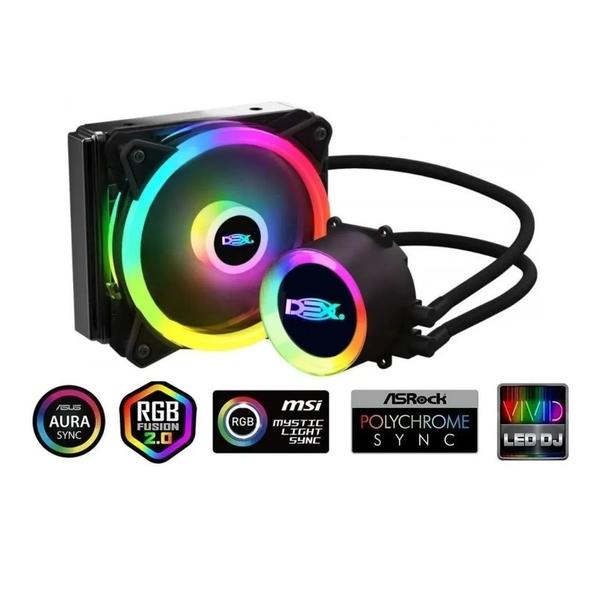 Water Cooler LEDs Rgb 120mm Intel Amd Xeon I7 I9 2011v3 Am4 1151 Dex DX-121A