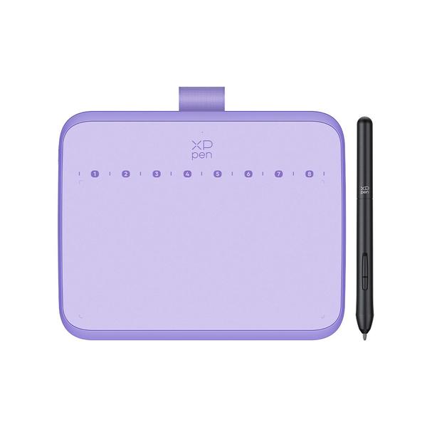 Mesa Digitalizadora XPPen Deco 640 Roxa c/ caneta 16 mil níveis de pressão, conexão com celular