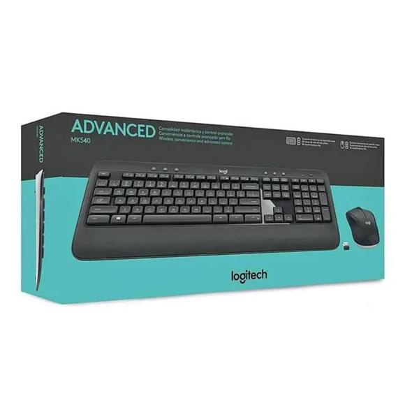 Kit Teclado E Mouse Logitech Mk540 Sem Fio Abnt2 Preto 920-008674 Kit Teclado E Mouse Logitech Mk540 Sem Fio Abnt2 Preto 920-008674