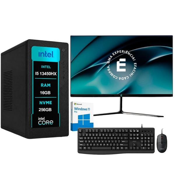 Computador PC Completo eFacini Pro i5 13450HX, 16GB, Windows 11 Pro Monitor 23.8, SSD NVMe 256GB