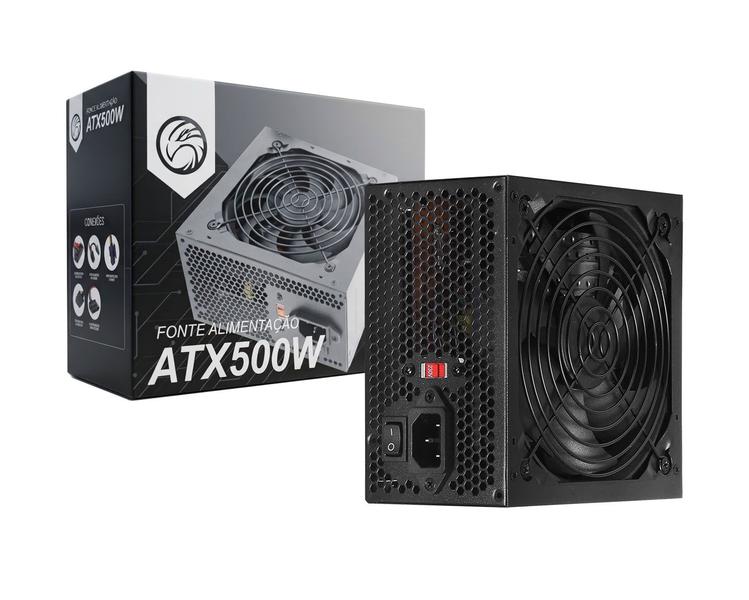Fonte atx 500 watts real brazil-pc bpc-5330 24 pinos bivolt