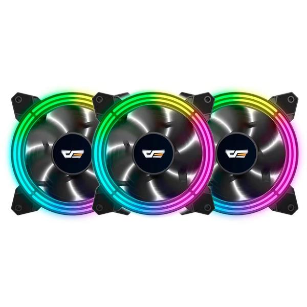 Cooler Fan Gabinete Aigo darkFlash CF11 Pro ARGB 3 em 1