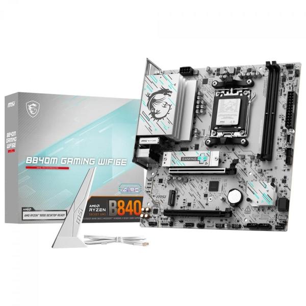 Placa Mãe MSI B840M Gaming WiFi6E, AMD AM5, mATX, DDR5