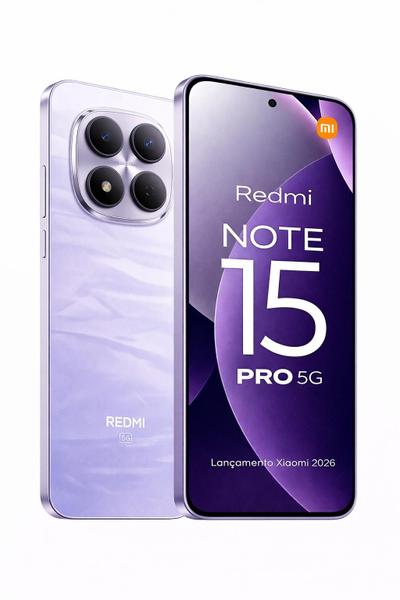 Xiaomi Redmi Note 15 Pro 5G 256GB 8GB RAM NFC Câmera 200MP Tela 6,83 120Hz Bateria 6580mAh 45w