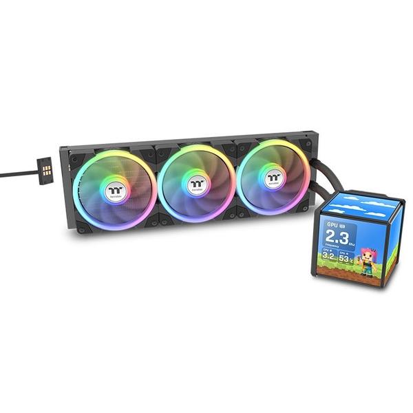 Water Cooler Thermaltake, Minicube LCD, 360mm, Ultra, ARGB Sync, All-In-One, Preto, CL-W481-PL12SW-A