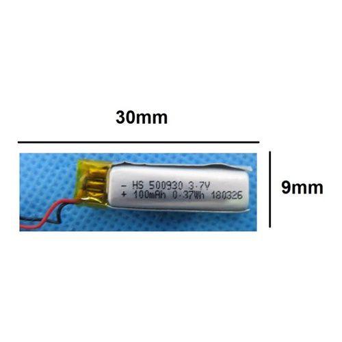 Bateria Caneta Fone 5mm X 09mm X 30mm 3,7v 100mah