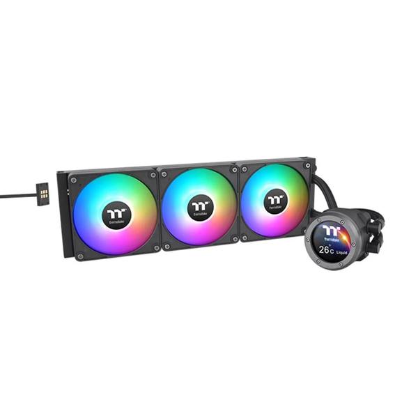 Water Cooler Thermaltake TH420 V2 Ultra EX, ARGB, Display LCD, 420mm, Intel-AMD, Preto, CL-W417-PL14SW-A Water Cooler Thermaltake TH420 V2 Ultra EX, ARGB, Display LCD, 420mm, Intel-AMD, Preto, CL-W417-PL14SW-A