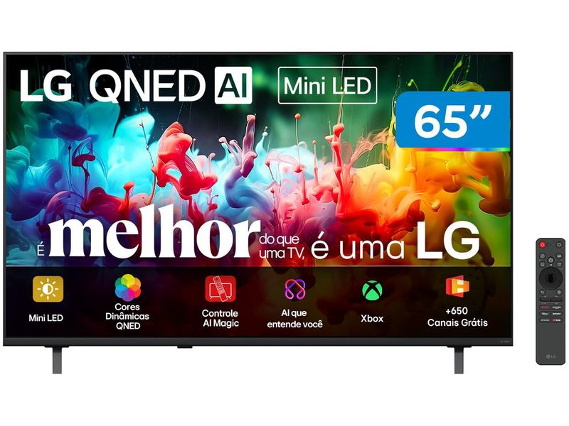 Smart TV LG QNED Mini LED AI 4K QNED70 65 polegadas 2026