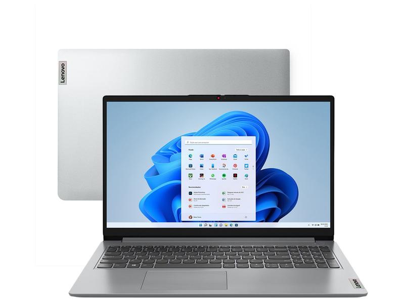 Notebook Lenovo IdeaPad 1 15.6 pol Core i3 1315U 8GB DDR4 256GB SSD FHD Windows 11 Home Cinza Notebook Lenovo IdeaPad 1 15.6 pol Core i3 1315U 8GB DDR4 256GB SSD FHD Windows 11 Home Cinza