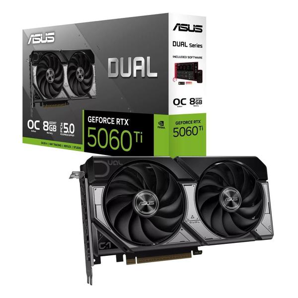 Placa De Vídeo Asus Rtx 5060 Ti Oc Dual 8G Gddr7 128 Bits Ray Tracing Dlss 4 90Yv0Mp2-M0Na00