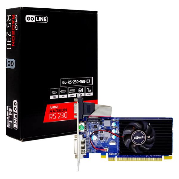 Placa de Vídeo Goline R5-230 AMD Radeon R5 230 1GB DDR3