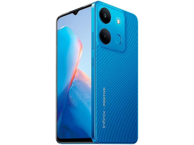 Smartphone Infinix Smart 7 64GB Azul 4G MediaTek 3GB RAM 6,6" Câm. 13MP + Selfie 5MP Dual Chip