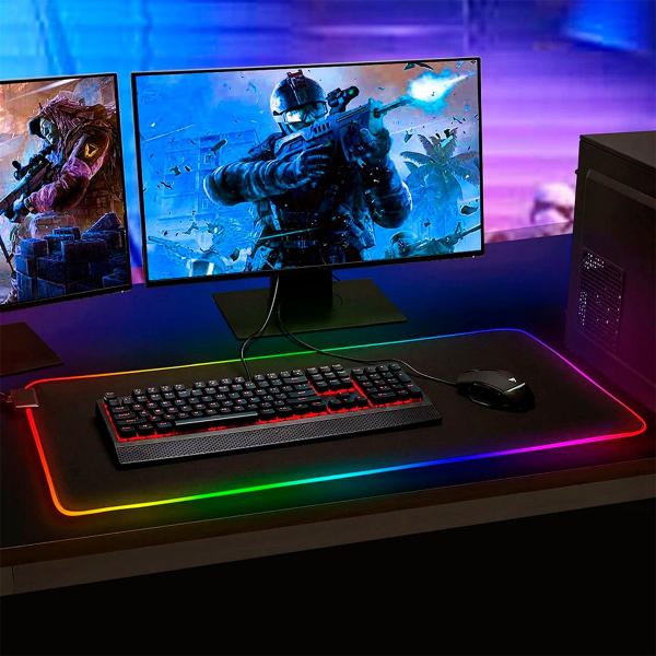 Mouse Pad Gamer Grande 80x30cm Led Rgb Mouse Pad Gamer Grande 80x30cm Led Rgb