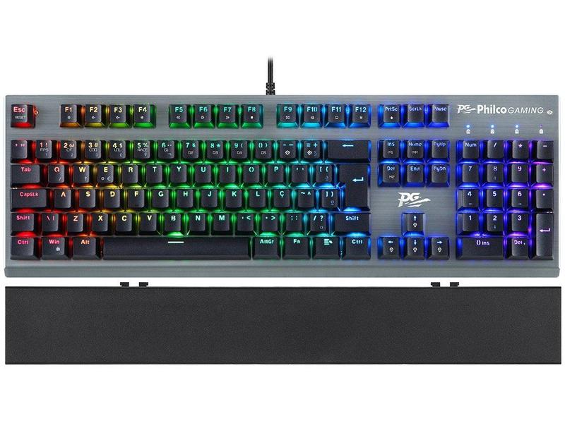 Teclado Mecânico Gamer RGB Switch Brown 107 Teclas PKB92 Philco