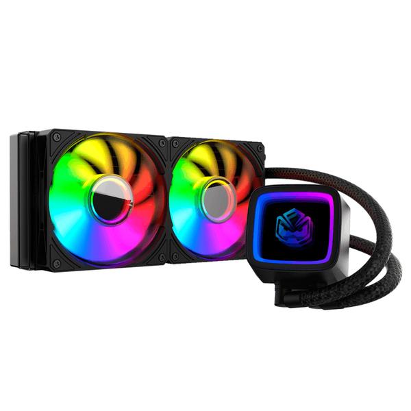 Water Cooler Pcyes Tundra Black Vulcan, 240mm, ARGB, Intel/AMD, TDP 250W, Preto - WCTBV240 Water Cooler Pcyes Tundra Black Vulcan, 240mm, ARGB, Intel/AMD, TDP 250W, Preto - WCTBV240