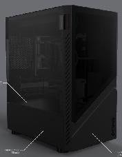 Gabinete Gamer Pcyes Set Black Vulcan - Gsbvpbr
