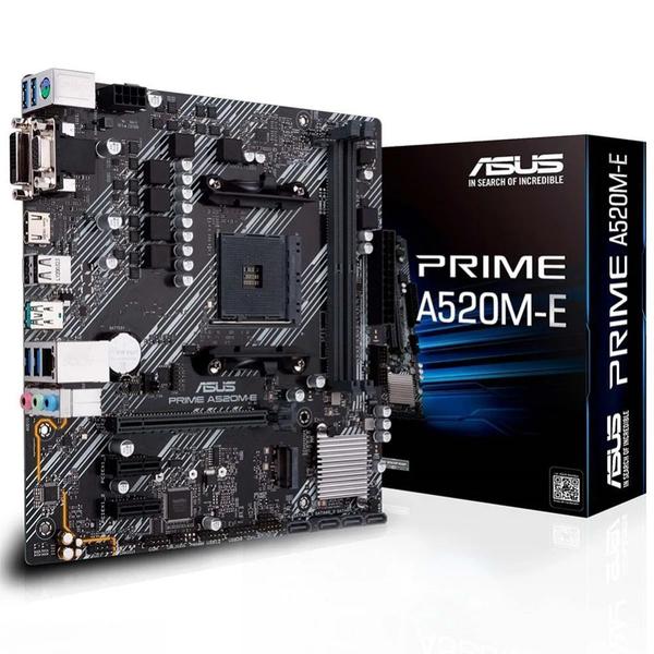 Placa Mae Asus Prime A520M-R AM4 Placa Mae Asus Prime A520M-R AM4