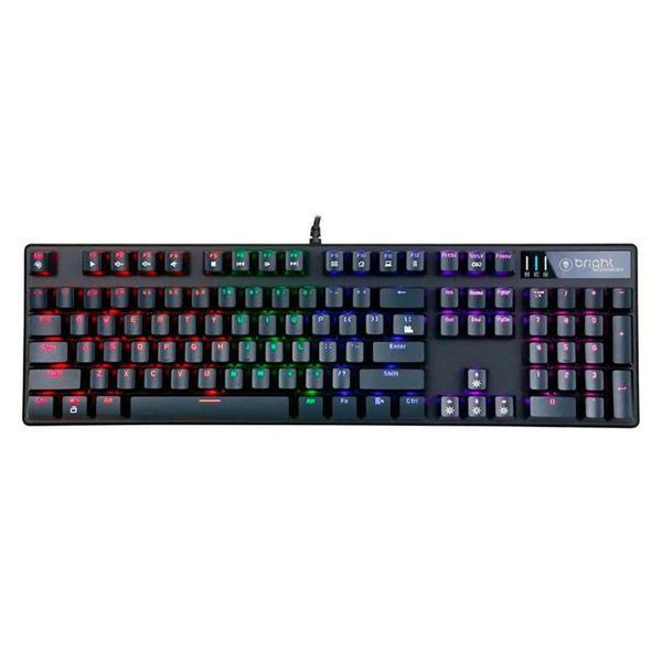 Teclado Mecânico Gamer Bright Tank, LED, Switch Blue, US - GTC564