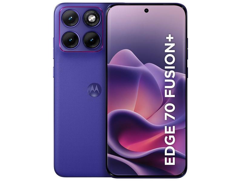 Smartphone Motorola Edge 70 Fusion+ 512GB 5G 12GB RAM +12GB RAM Boost Roxo 6,8" Câm. Tripla Selfie 50MP