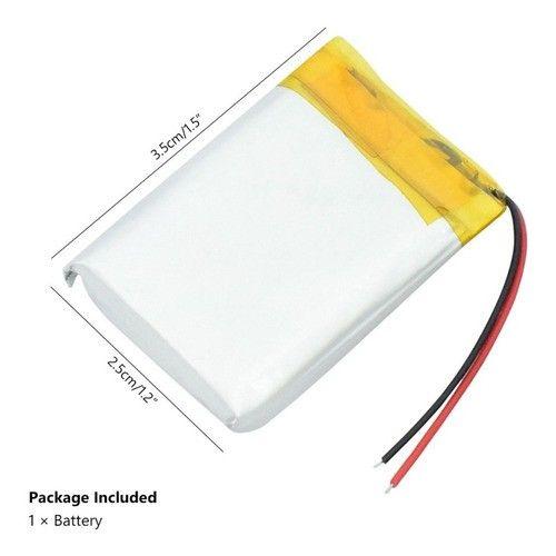 Bateria 3,7v 600 Mah 602535 6mm X 25mm X 35mm Com 2 Fios