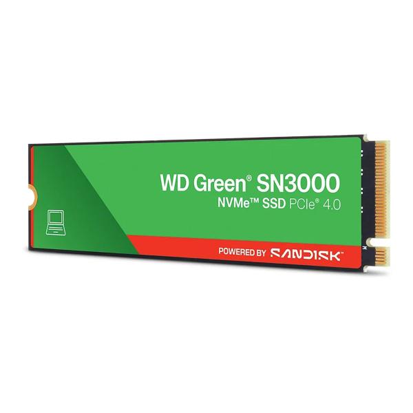 Ssd 500gb wd green sn3000 m.2 2280 nvme pcie gen4 x4 wds500g4g0e-00cps0