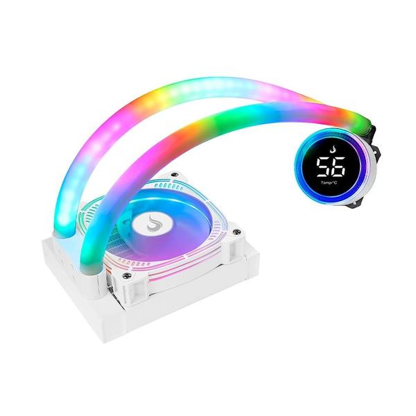 Water Cooler Rise Mode Aura Ice, ARGB, 120mm, AMD/Intel, Branco - RM-WAI-01-ARGB Water Cooler Rise Mode Aura Ice, ARGB, 120mm, AMD/Intel, Branco - RM-WAI-01-ARGB