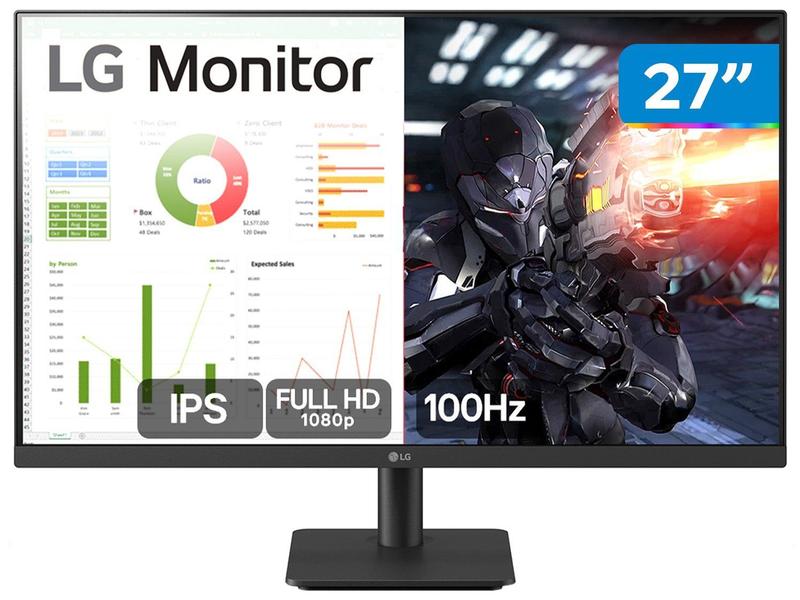 Monitor FULL HD 27" LG Gamer 27MS500-B LED, IPS, HDMI, Preto, 100Hz Monitor FULL HD 27" LG Gamer 27MS500-B LED, IPS, HDMI, Preto, 100Hz