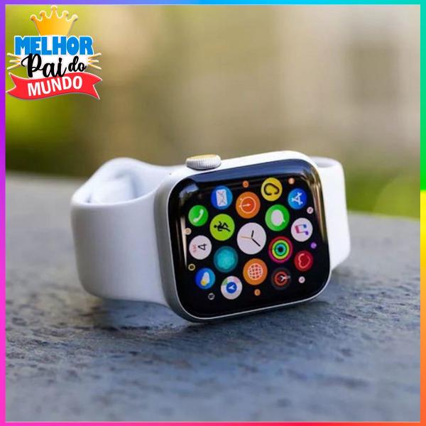 Relógio Inteligente Presente dia dos Pais Smartwatch Serie 9 Branco Ultron Feminino Masculino Digital Preto