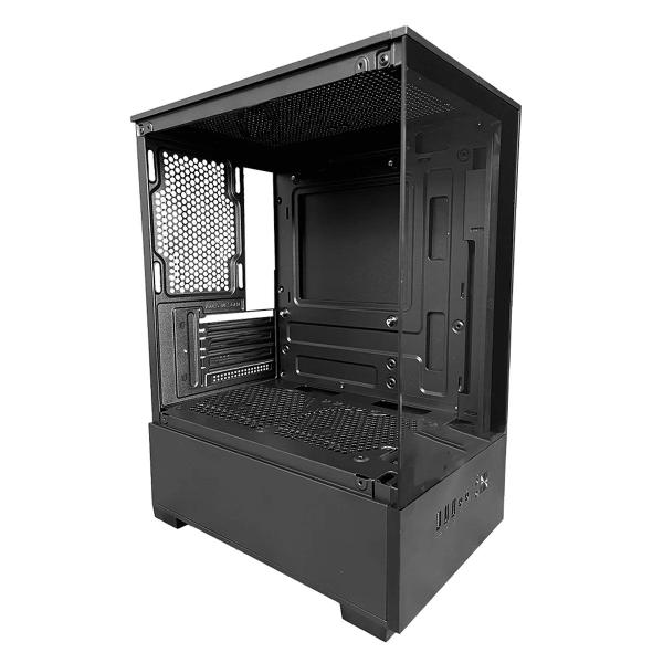 Gabinete gamer micro atx sem fan sem fonte duex dxj250-2 bk preto