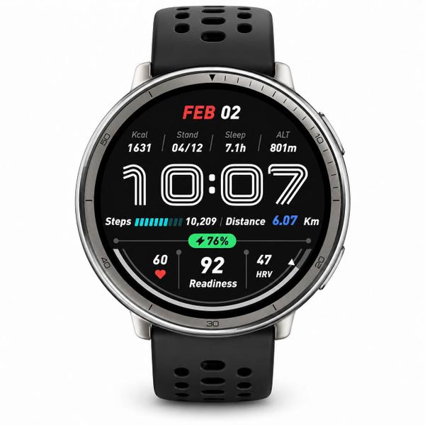 Smartwatch Amazfit Active 2 Preto GPS, integrado Tela AMOLED