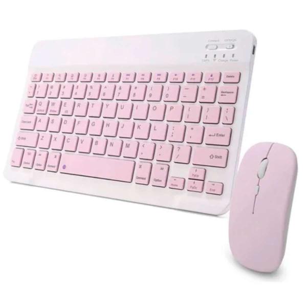 Kit Teclado e Mouse Bluetooth USB Recarregável Pronta Entrega