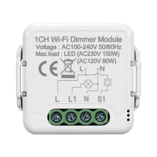 Módulo De Interruptor Dimmer WiFi Inteligente, Controle Remoto Pelo APP Tuya Smartlife, Controle Por