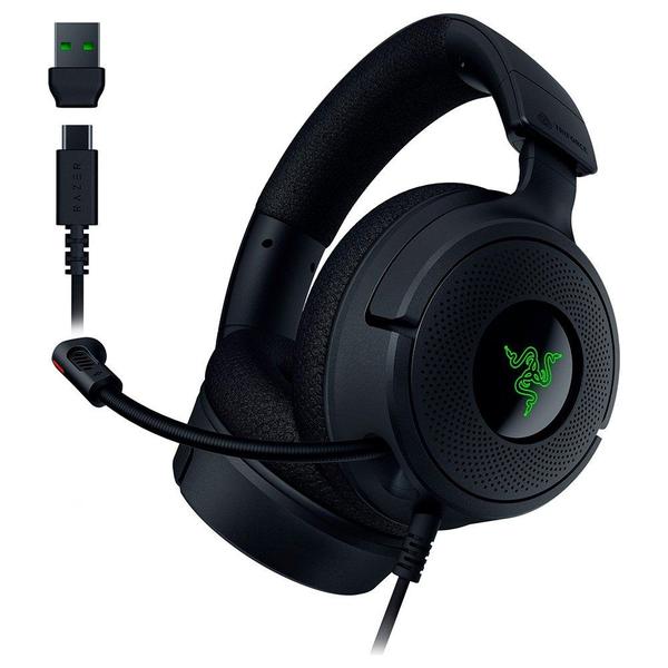 Headset Gamer Razer Kraken V4 X, Drivers 40 mm, Microfone Cardioide, RGB, Preto - RZ04-05180100 Headset Gamer Razer Kraken V4 X, Drivers 40 mm, Microfone Cardioide, RGB, Preto - RZ04-05180100